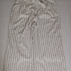 TORRID WOMEN'S STRIPE LINEN WIDE LEG PANTS